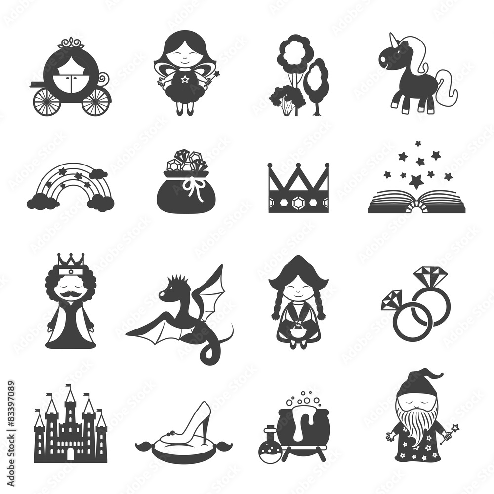 Fototapeta premium Fairy Tale Black Set