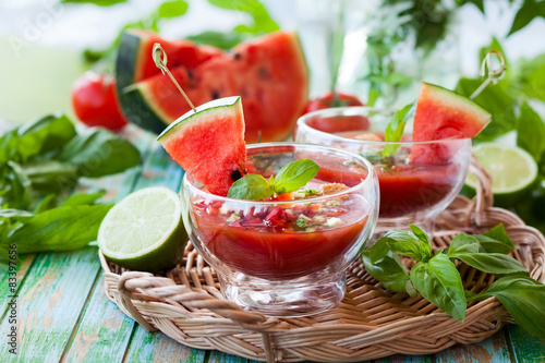 Watermelon Tomato Gazpacho