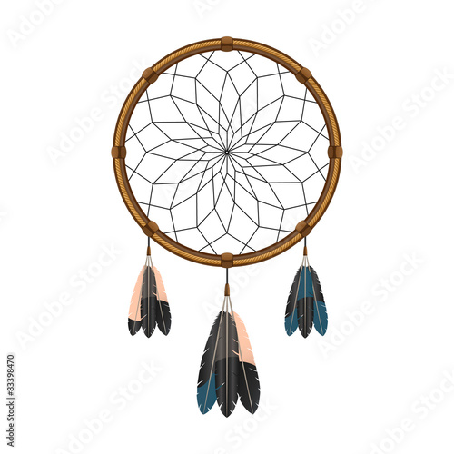 American indian dream catcher icon 