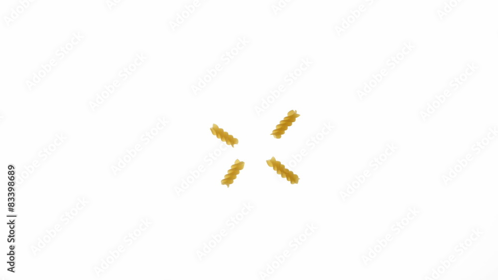 Fusilli , Italian pasta, stop motion animation