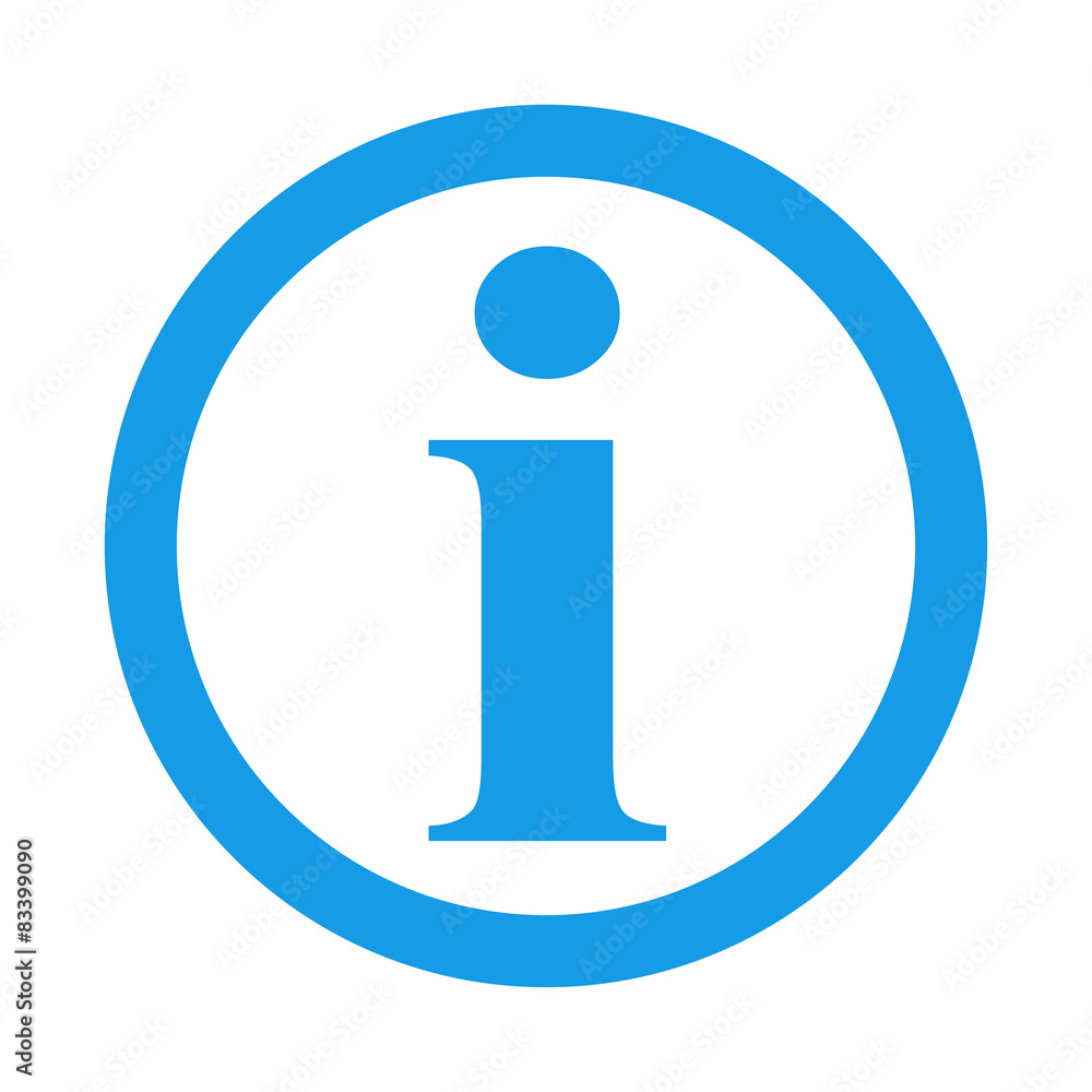 Icono redondo simbolo informacion azul Illustration Stock | Adobe Stock