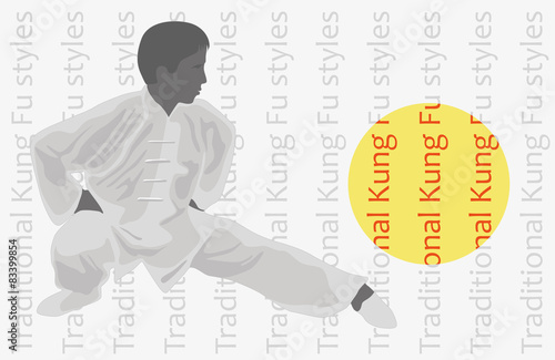 The man the engaged Kung Fu, an original illustration.