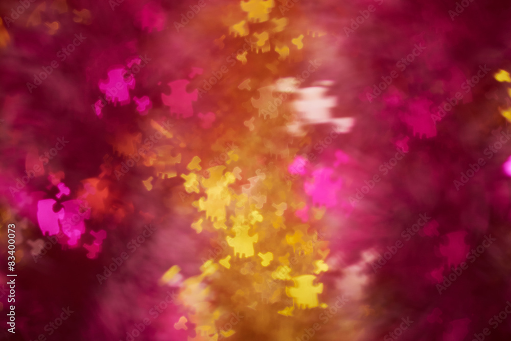 Blur of pink and yellow colors