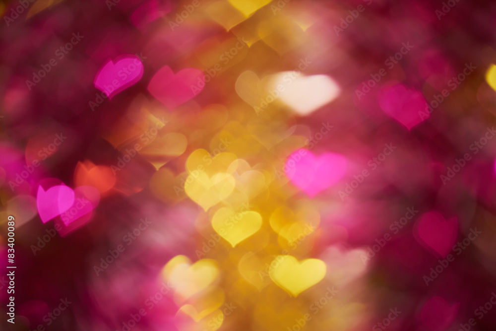Blur of pink and yellow colors