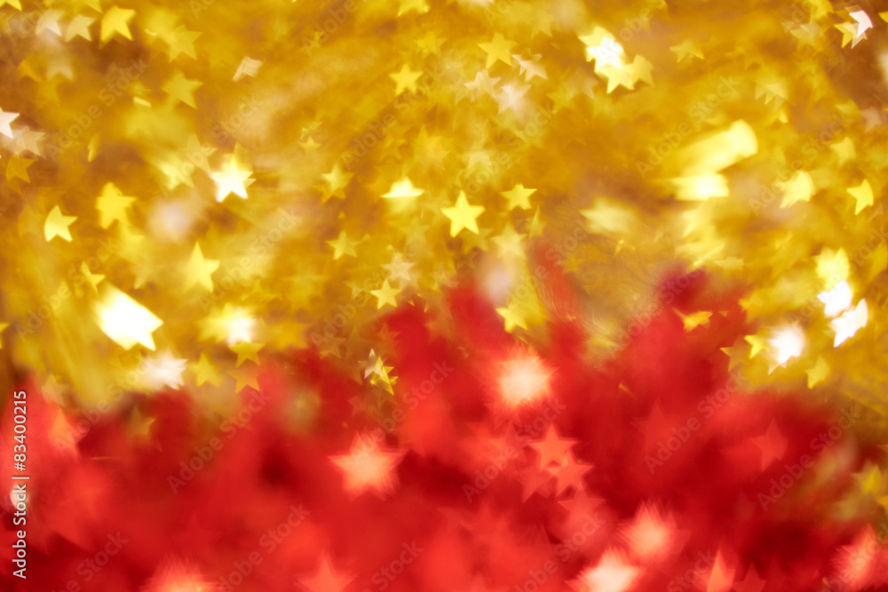 Fototapeta premium Geometric shapes on a red and yellow background