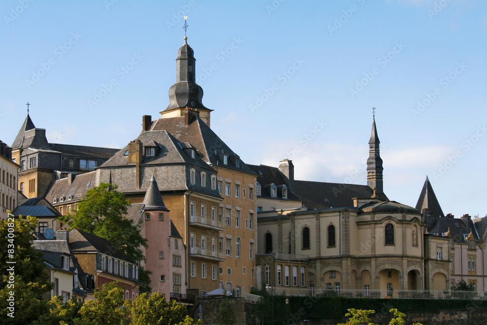 View on the old center of Luxembourg City