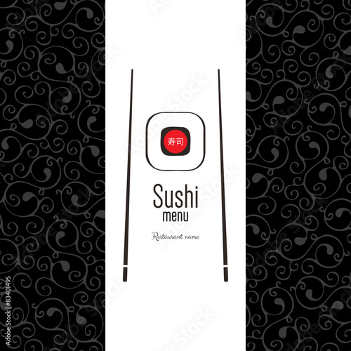 Sushi menu. Flat design