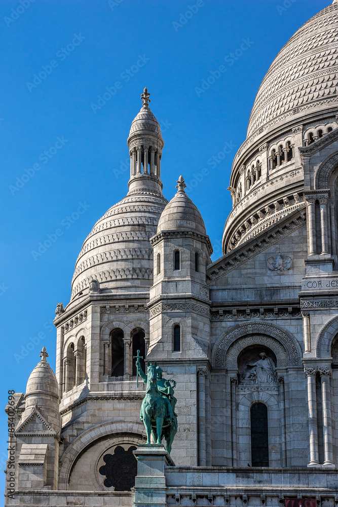 Detail of Basilica Sacre Coeur (designed by Paul Abadie). Paris