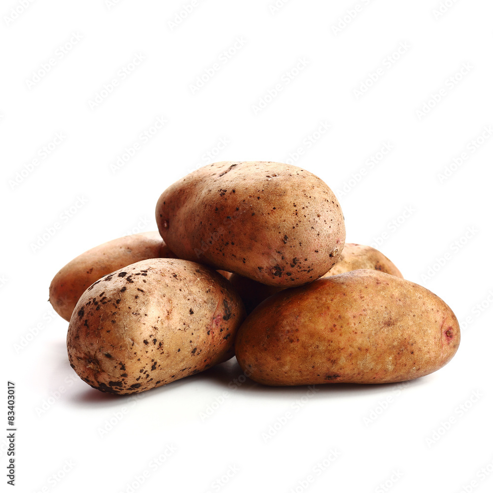 Potatoes isolated on white background Potatoes isolated on white background