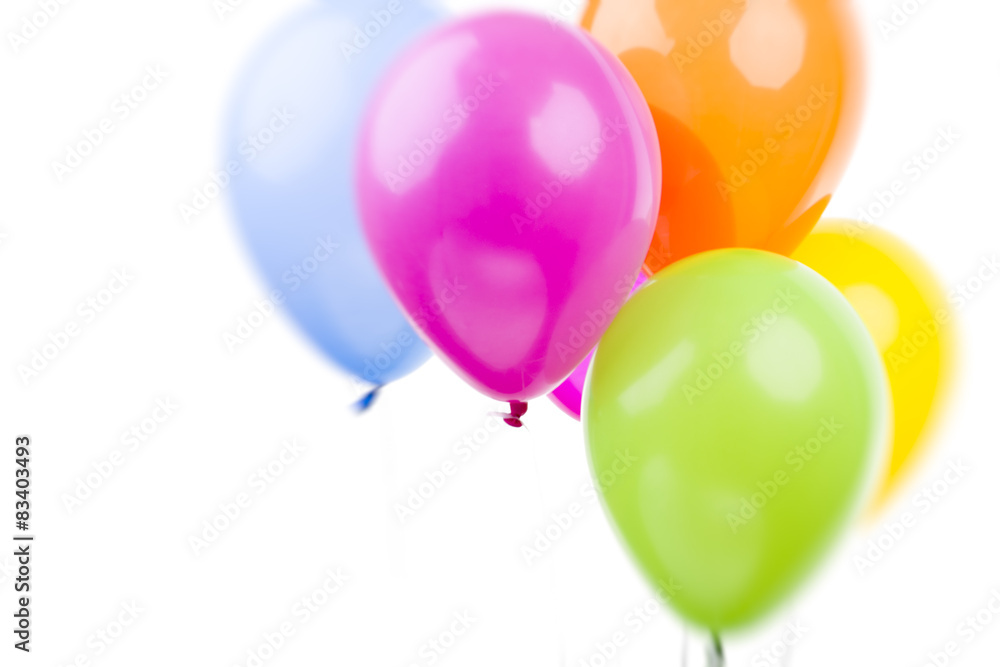 Colorful Balloons on White Background Colorful Balloons on White Background