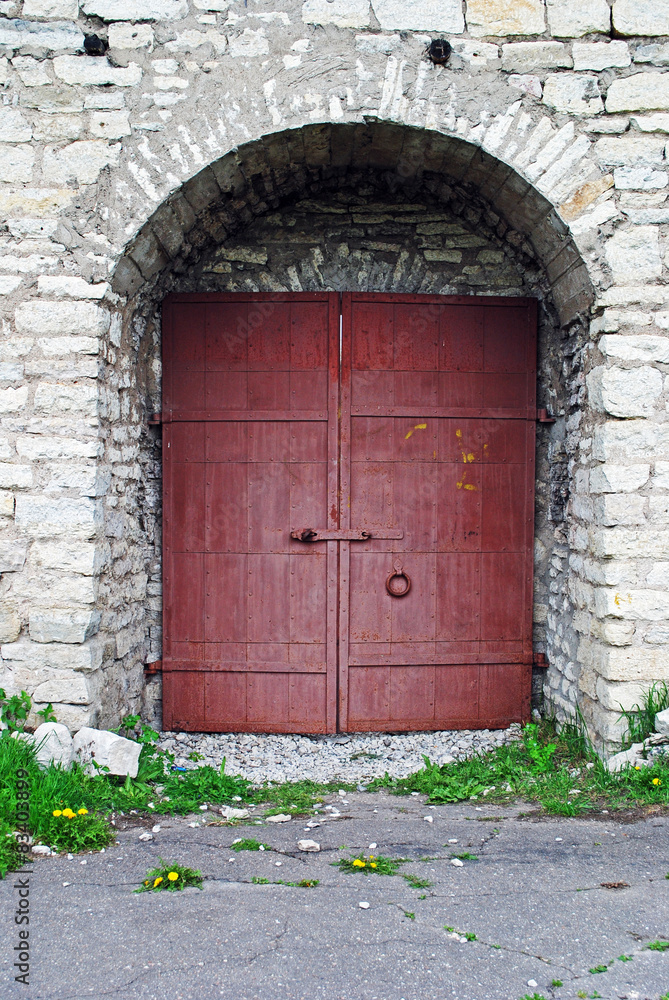 Fortress gates in Pskov, Russia Fortress gates in Pskov, Russia