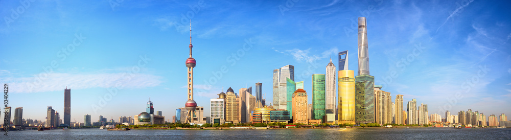 Naklejka premium Szanghaj panorama, Chiny