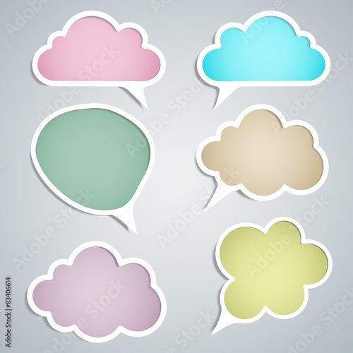 speech clouds of different styles