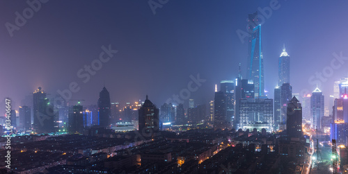 night view at shanghai china © kalafoto