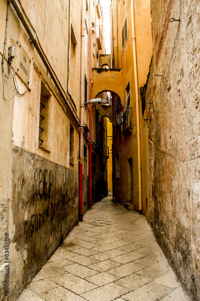 Typical narrow Italian street