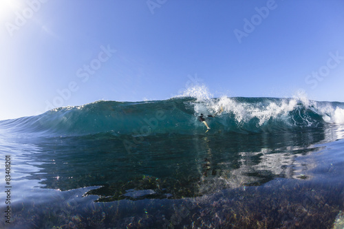Surfer Escape Wave Reef