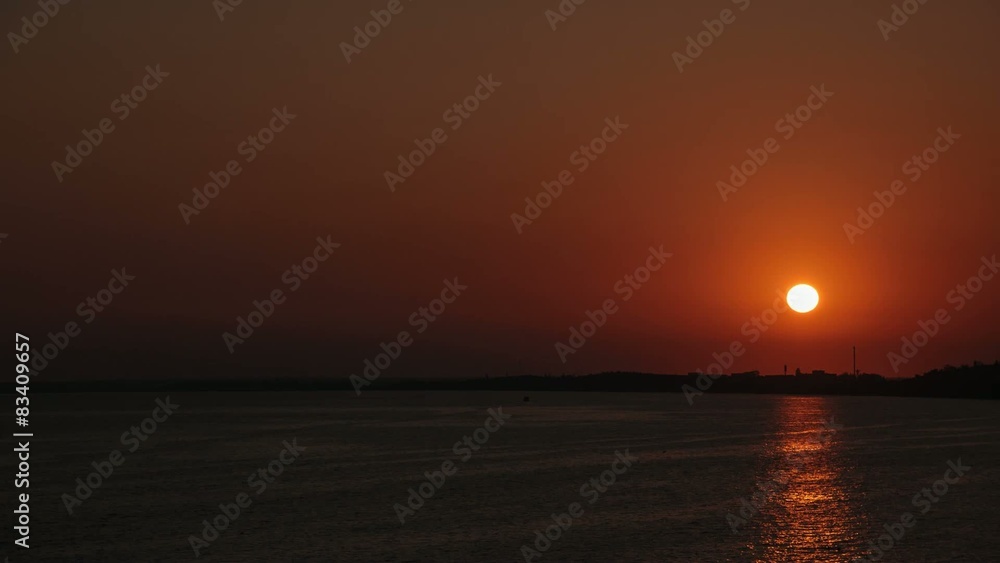 Sunset time-lapse on the summer seaside Sunset time-lapse on the summer seaside