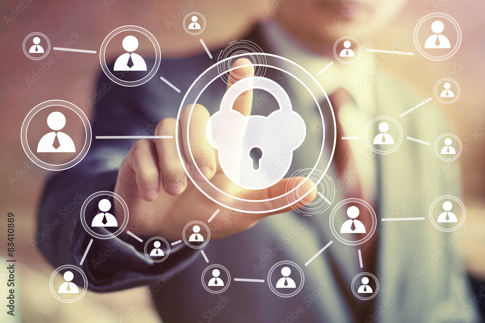 Button web lock security sign business icon Button web lock security sign business icon