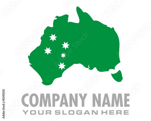 australia island green logo image vector