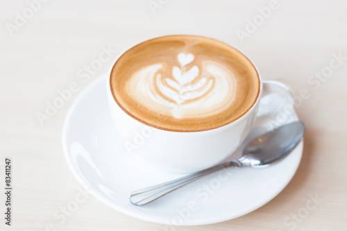 Coffee cup with latte art