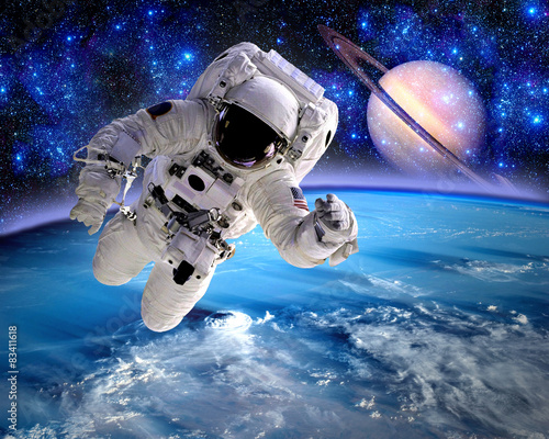 Fototapeta Naklejka Na Ścianę i Meble -  Astronaut Spaceman Cosmonaut Space