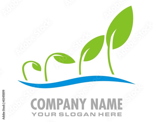 sprout plant logo image vector