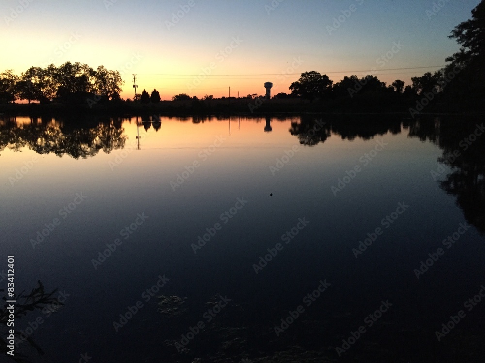 Obraz premium Georgia Lake at Sunset