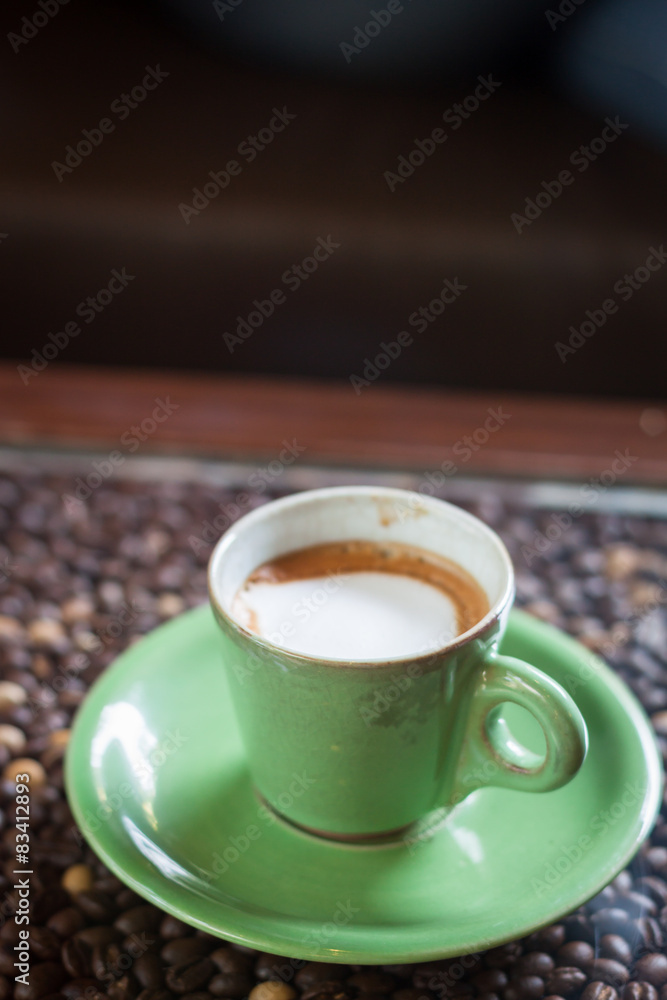 Coffee cup with micro foam Coffee cup with micro foam