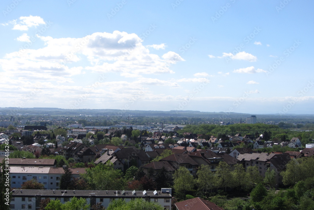 Blick über Weil am Rhein StockFoto Adobe Stock
