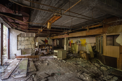 Abandoned House Interior In Chernobyl