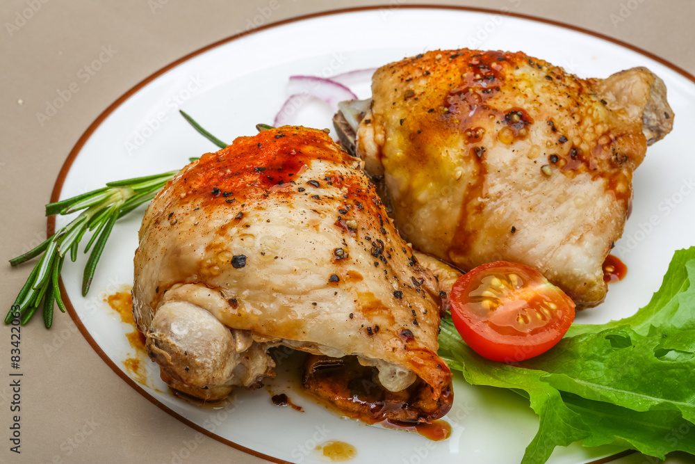 Roasted chicken thighs Roasted chicken thighs