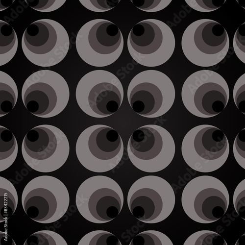 Retro, 70's black background. Vector art.