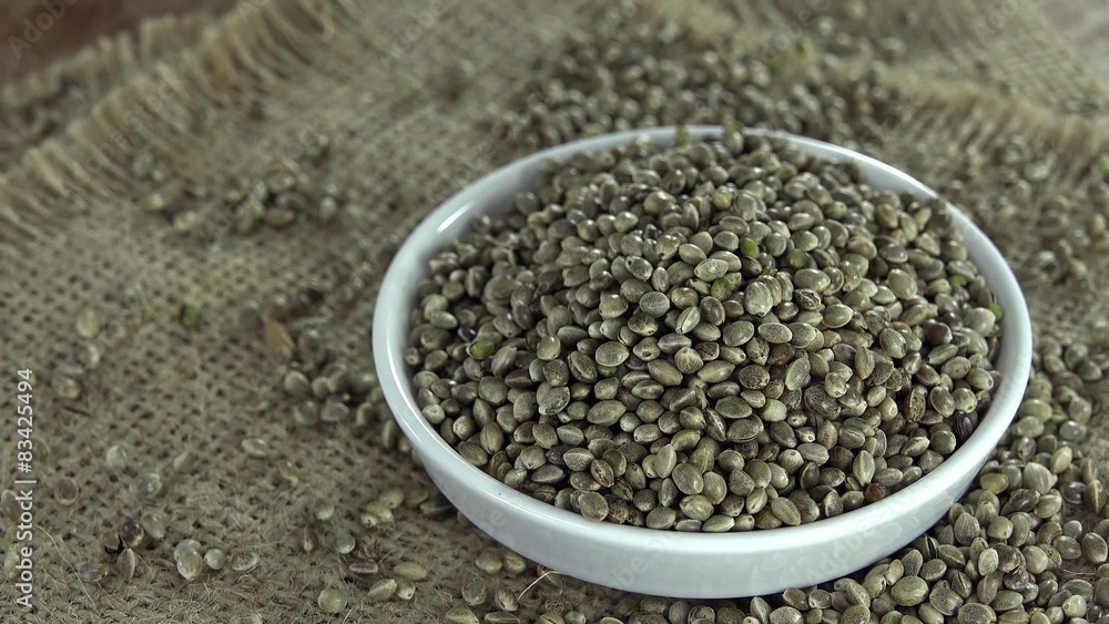 Portion of Hemp Seeds (not loopable 4K UHD footage) Portion of Hemp Seeds (not loopable 4K UHD footage)