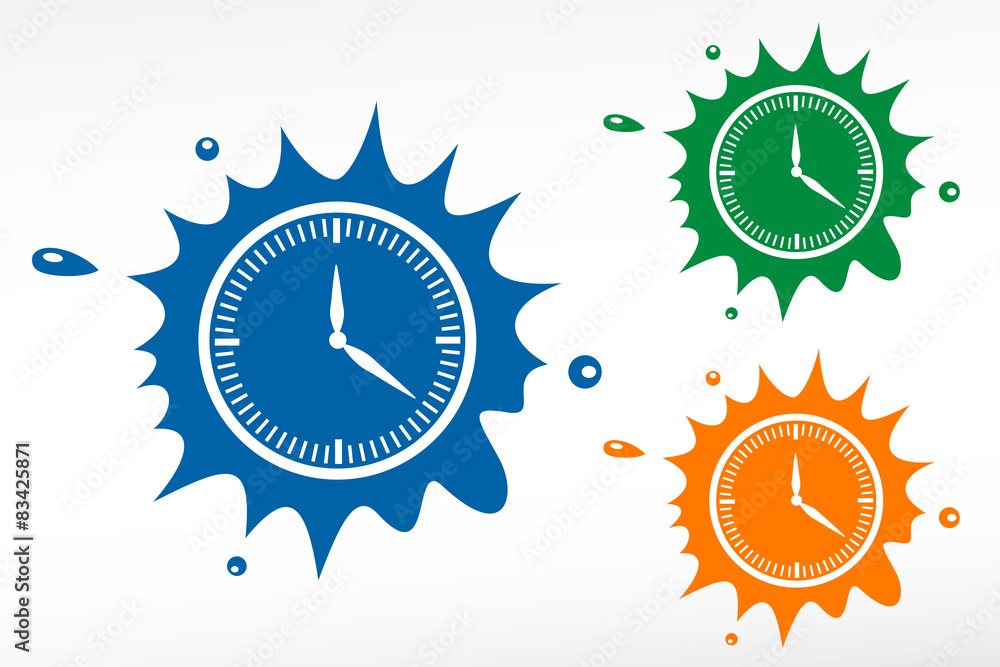 Clock - color blob Clock - color blob