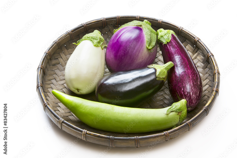 5種類の珍しい茄子 Stock Photo Adobe Stock