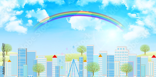 建物　空　背景