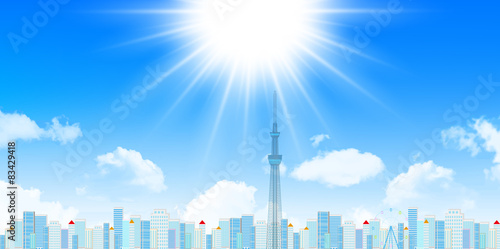 建物　空　東京