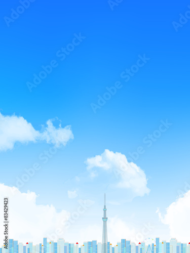 建物　空　東京