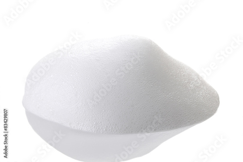 Foam of soap isolated on white