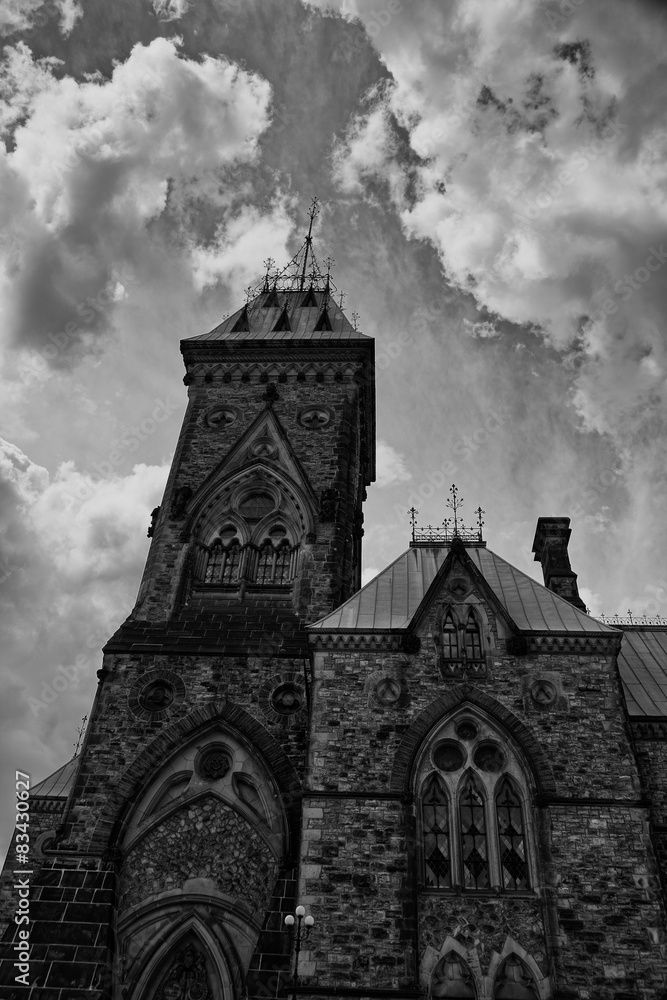 east block building of parliament hill in ottawa canada