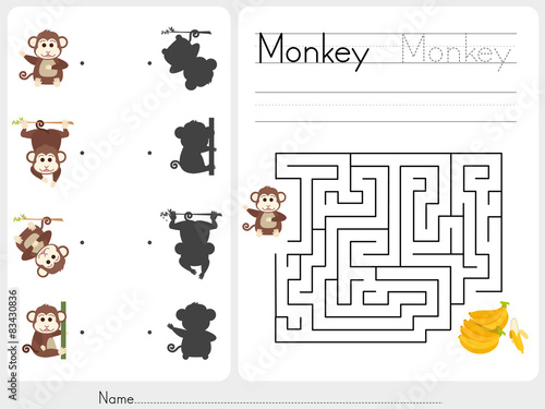 Maze game - Worksheet for education