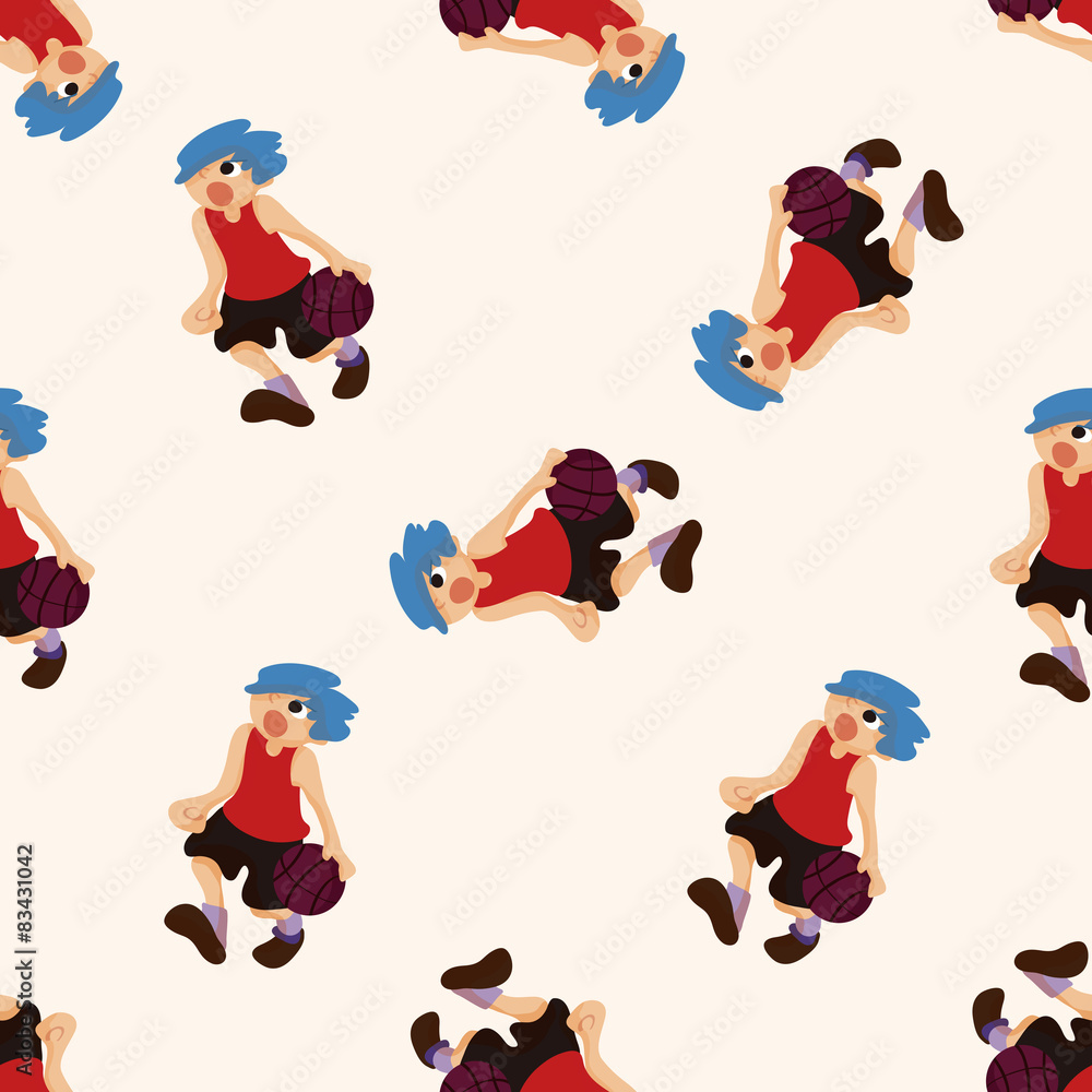 basketball player , cartoon seamless pattern background basketball player , cartoon seamless pattern background
