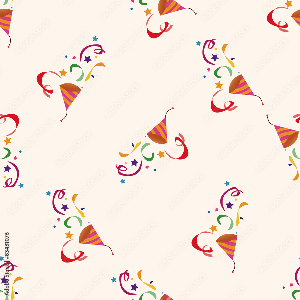 party horn , cartoon seamless pattern background