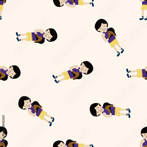 boxer , cartoon seamless pattern background