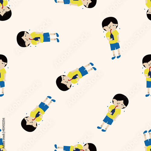 fitness trainer , cartoon seamless pattern background