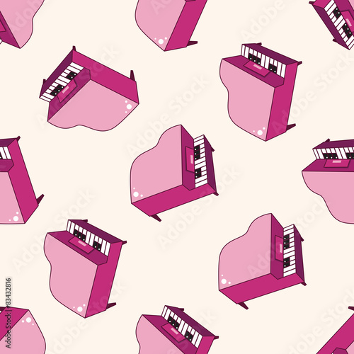 music piano , cartoon seamless pattern background