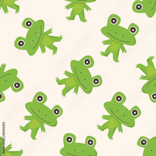 animal frog cartoon , cartoon seamless pattern background