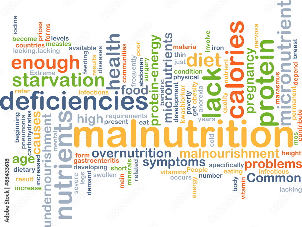 Malnutrition background concept