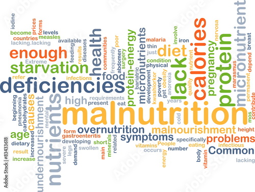 Malnutrition background concept