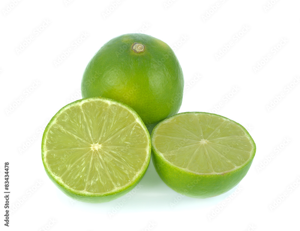 Fresh lime fruit Isolated on white background Fresh lime fruit Isolated on white background